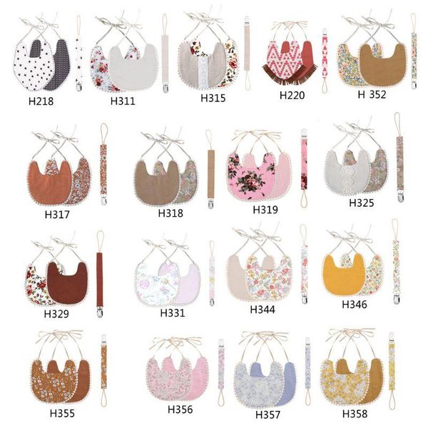 

bibs & burp cloths baby pacifier clip chain soother cotton linen bib saliva towel set born shower gift feeding
