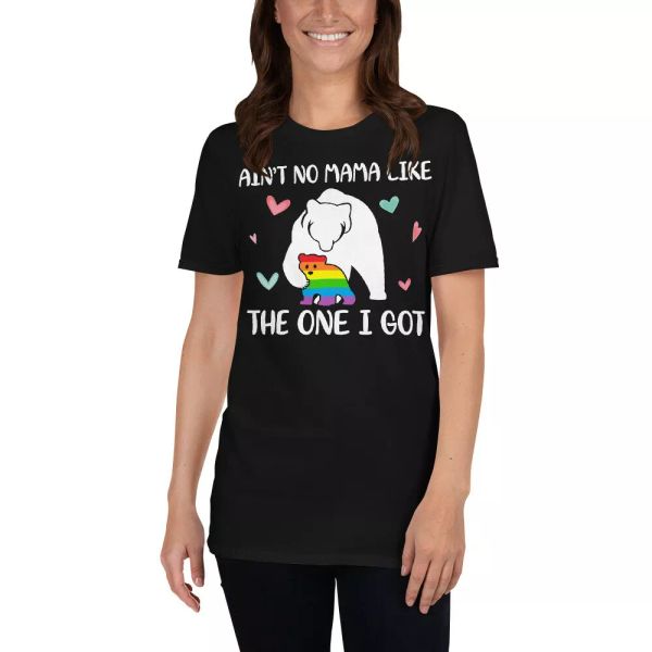 

ain't no mama like the one i got cute lgbt bear proud lgbt t-shirt, White;black