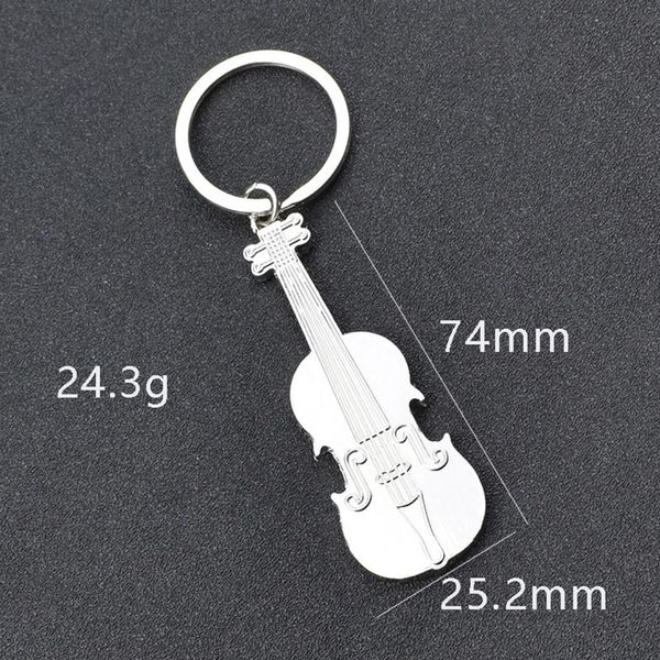 Moda Violino Metal Car Chaveiro Chaveiro Música Elegante Keychain Homens Mulheres Pingente Presente Criativo Jóias