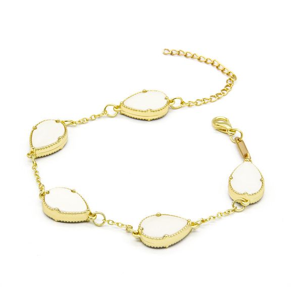 

new popular brand clover tear drop charm bracelet for women gift, Golden;silver