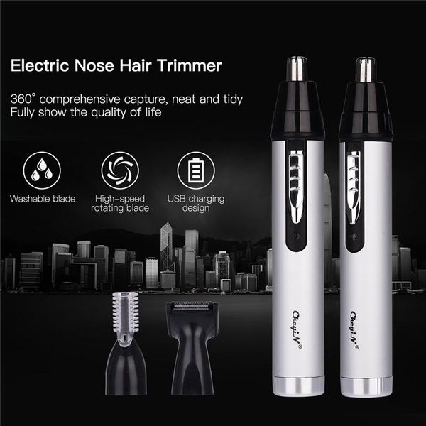 

electric nose & ear trimmers ckeyin 3 in1 trimmer for men's shaver rechargeable hair removal eyebrow trimer safe lasting face care tool