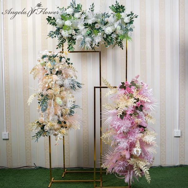 

decorative flowers & wreaths artificial flower decor wedding arch arrangement silk party scene layout road guide row t-stage backdrop wall