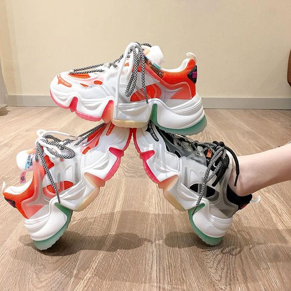 

35-39 size women shoes height incresing sandals platform mesh breathable ladies shoe colleges ins students, Black