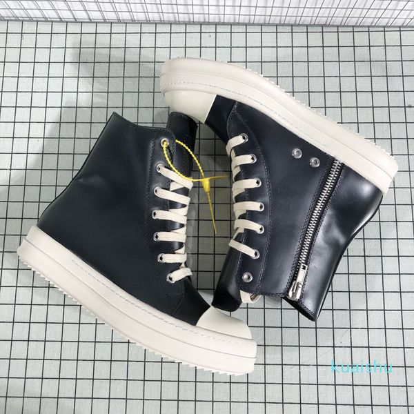 

comfortable men boots genuine leather man boots shoes thick sole mens winter footwear 9#20/20d50, Black