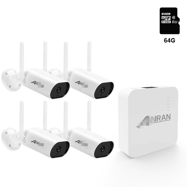 5MP Wireless 4 Canali Telecamera di Sicurezza 1920P CCTV Kit Video 4CH Mini NVR Visione Notturna Sistema di Sorveglianza Wifi Esterno