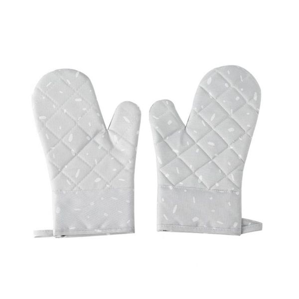 

oven mitts 2pcs/set microwave baking bbq glove cotton cute heat resistant linen potholders non-slip kitchen cooking tools mitten