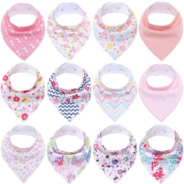 

3Pieces/Lot Baby Bandana Bibs Organic Cotton Baby Feeding Bibs for Drooling