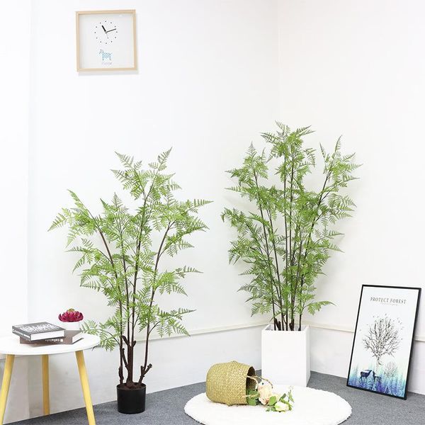 

decorative flowers & wreaths simulation of fern plant potted ornaments artificial tree indoor soft decoration window landscaping home floor