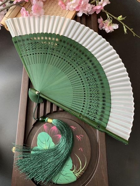 

fan folding women's fringed hollow student portable fabric seven-inch silk silk, wedding gift party favor