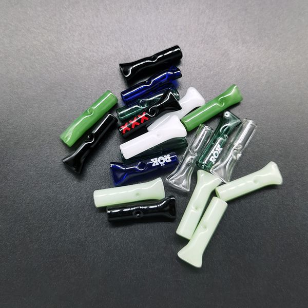 Mini Cam Filtre İpuçları Nargile Bong Kalın Pyrex OD 8mm Tütün Kuru Ot Sarma Kağıdı El Üflemeli Bir Hitter Boru Duman aksesuarı Bongs Dab Rig