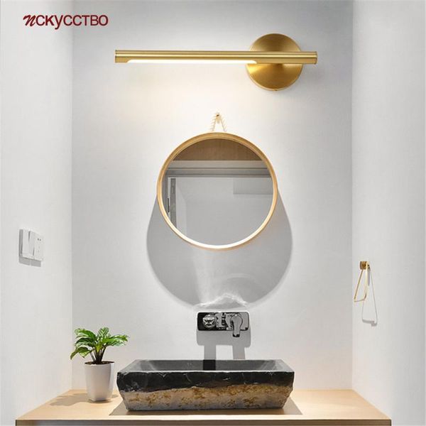 

wall lamp american copper luxury simple bathroom dressing table toilet mirror light clothing store locker room lighting fixture