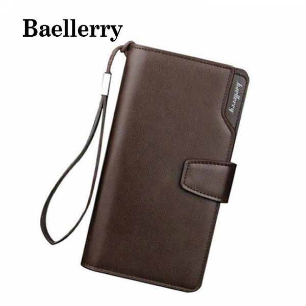 

wallets baellerry 2021 long wallet men clutch design pu leather coin pocket card holder cash purse hand bag vk127, Red;black