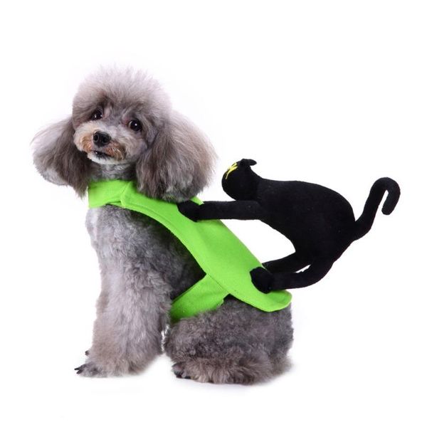 

cat costumes cute pet green polyester funny halloween costume for small medium dogs puppy winter clothes