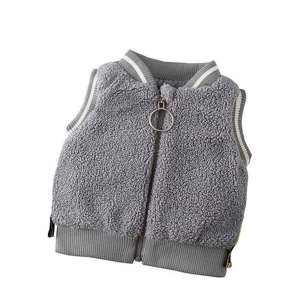 0-4 anni neonato abbigliamento autunno inverno casual Solido cartone animato per bambini giacca capispalla cappotto gilet 210615