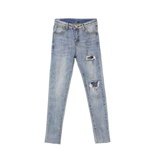 

women's jeans hare denim pants high-waisted from vintage women's brim pants, ankle length, mother's cowboy jeans, mujer jeans, Blue
