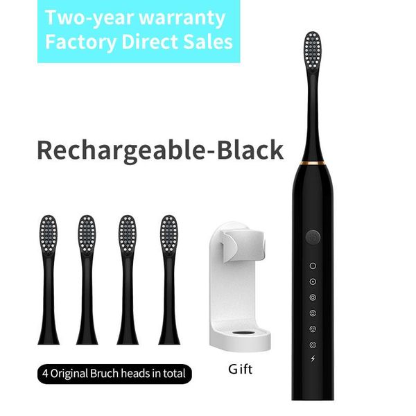 

smart electric toothbrush 6 mode sonic gift wall bracket 4 brush head rechargeable for fast charge