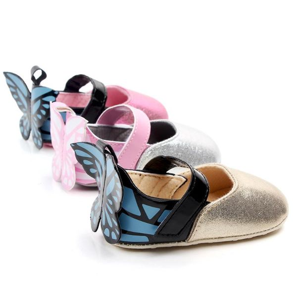 

born baby girls shoes pu leather buckle first walkers white blue non-slip