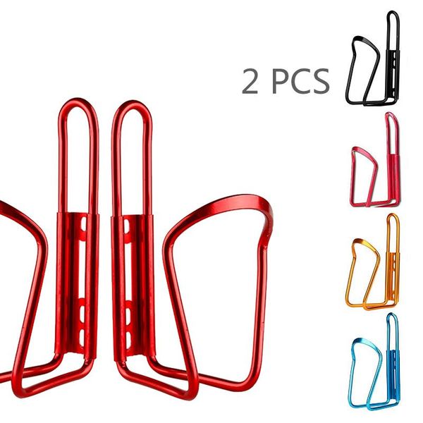 

water bottles & cages 2pcs aluminum alloy bicycle bottle holder classic solid accessories for mountain cycling drink rack bike cage
