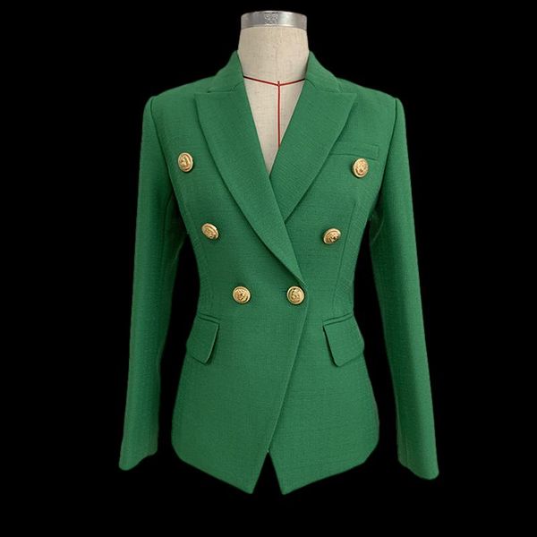 

women's suits & blazers [ewq] 2021 autumn stylish designer blazer double breasted green long sleeve casual ladies clothing office jacke, White;black