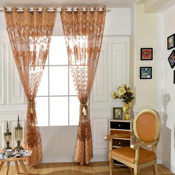 

curtain & drapes simple modern european lily half shade and rotten yarn comfortable polyester balcony gauze home decor