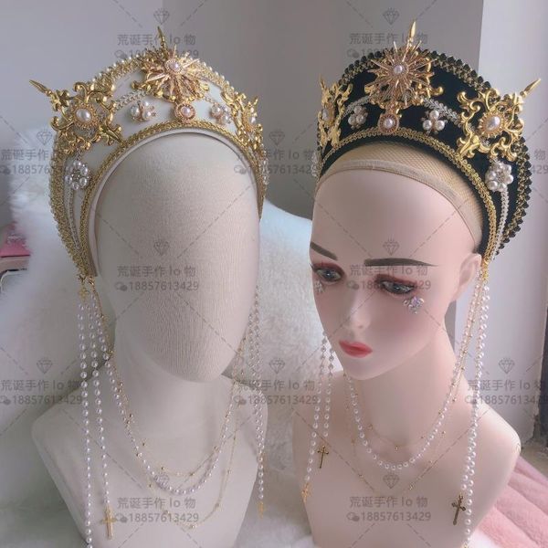 

other event & party supplies lolita's original handmade imperial baroque tiara crown hexa - pointed star cosplay gem tea flower hanayom