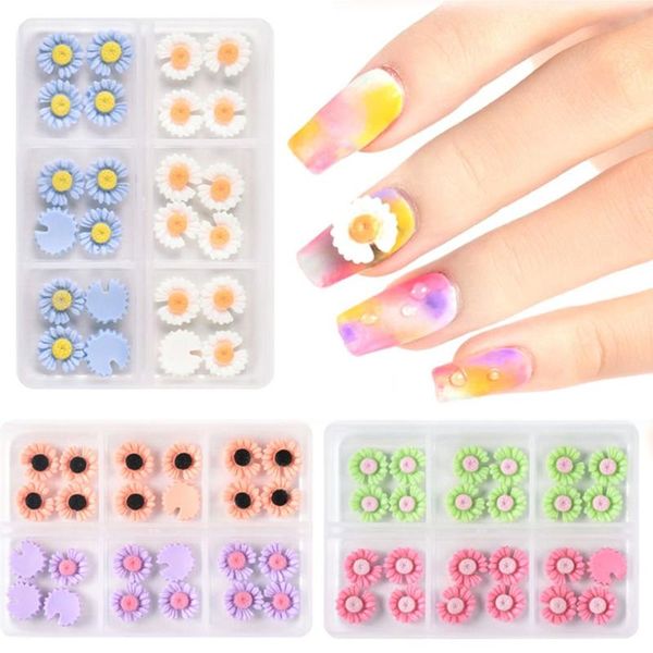 

nail art decorations design 3d small daisy jewelry manicure accessories, Silver;gold