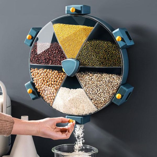 

storage bottles & jars household containers grain box kitchen accessories organizers rice dispenser cereal container