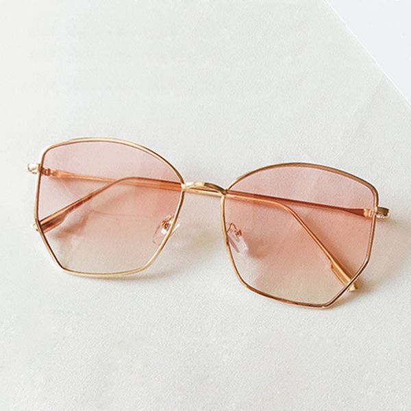 

lrregular sunglasses women 2020 fashion metal clear ocean lens retro sun glasse uv400 vintage oversized sunglass okulary, White;black