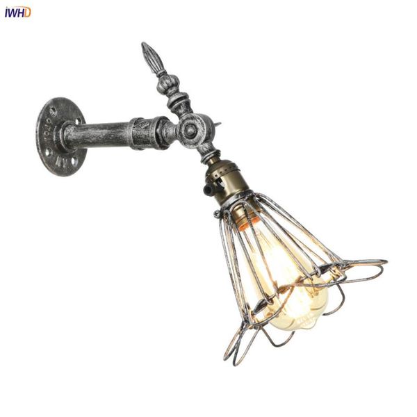 

iron water pipe loft led wall lamp fixtures vintage industrial lamps wandlamp mirror light applique murale luminaire