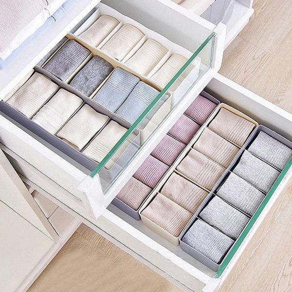 

storage drawers plastic box dustproof bra or tie socks underwear organizer durable drawer divider wardrobe organizador