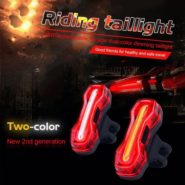 

bike lights durable bicycle taillight 120 lumens usb rechargeable night cycling rear tail light ipx6 waterproof led mtb back lamp