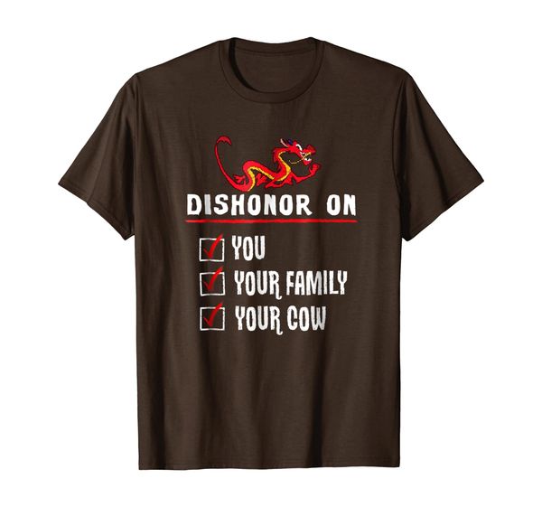 

dishonor on you your family your cow t-shirt, White;black