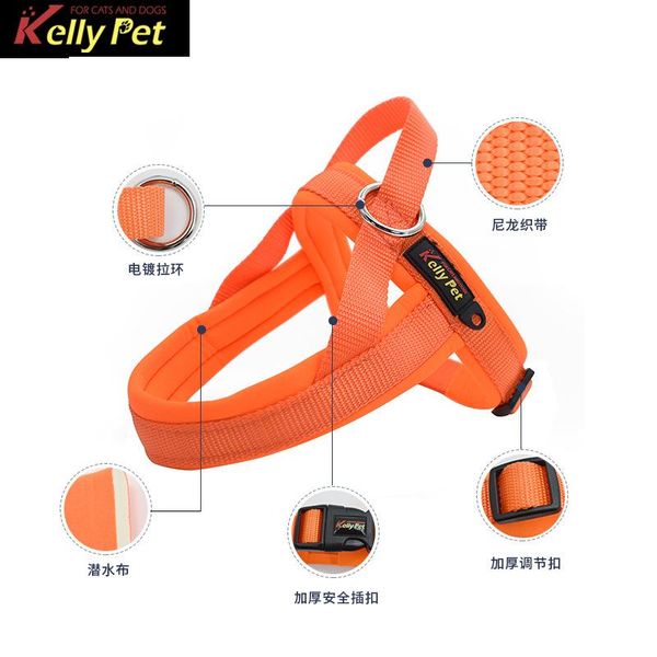 

dog apparel pet chest strap nylon leash supplies softness comfort explosion-proof rushed