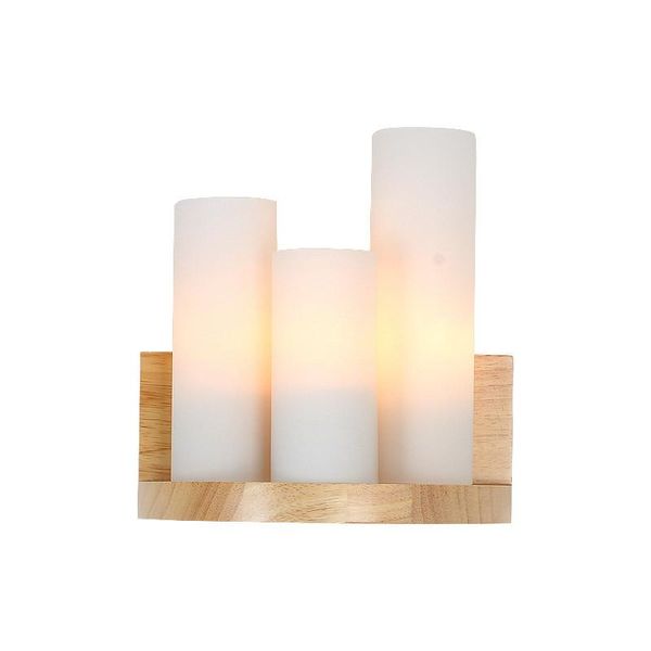 

wall lamp led wood glass lights modern nordic aisle sconce corridor indoor bedrrom decor lighting fixtures