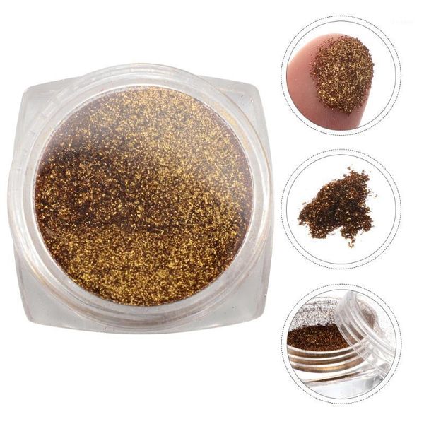 

box delicate nails glitter fashion powder shimmering nail polish decor1, Silver;gold