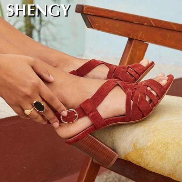 

dress shoes shy summer high heels sandals women gladiator open toe ladies cross strappy block heel roman large size, Black