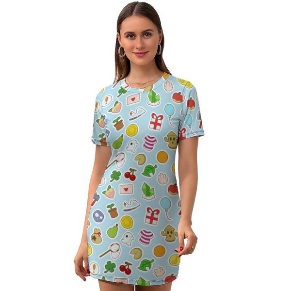 

casual dresses balloon dress short sleeve patterns party bodycon wholesale girls polyester one-piece, Black;gray