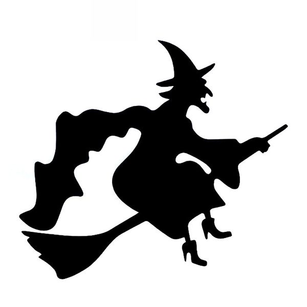 

witch weird scary applique car window decoration personality waterproof applique black/white, 16cm*14cm