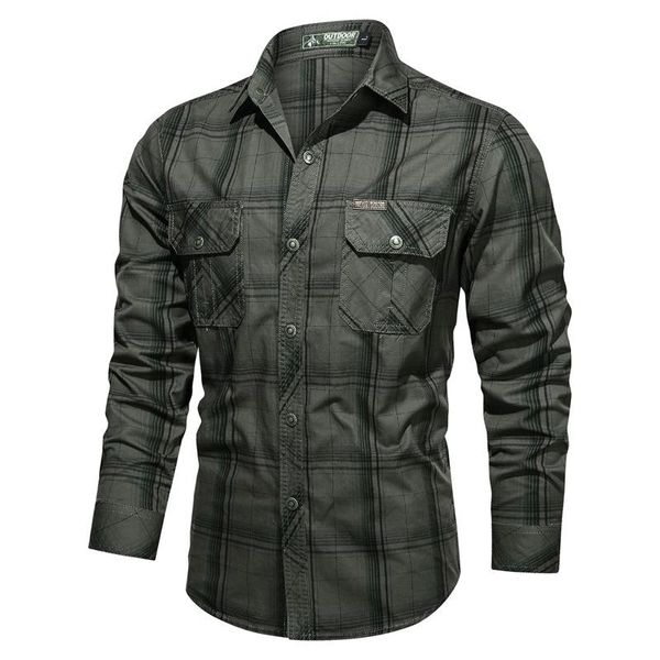 

men's casual shirts cotton plaid shirt men oversized spring clothes fashion chemise homme long sleeve button up pocket, White;black