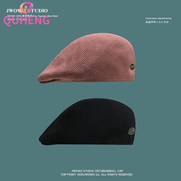 

beanies quheng beanie for woman comfortable windproof beret thin spring and summer retro art leisure painter hat m190