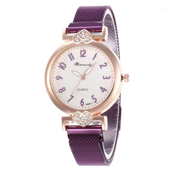 

wristwatches watches women fashion luxury stainless steel magnetic buckle strap refractive surface dial ladies quartz watch relogio feminino, Slivery;brown