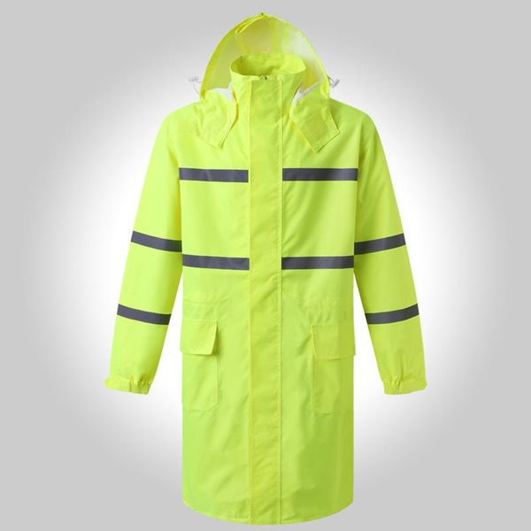 

raincoats hi vis rain jacket reflective safety long coat for men and women
