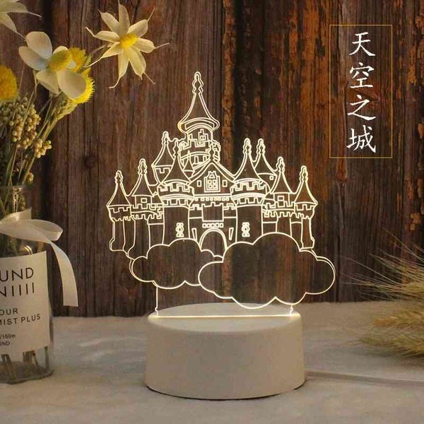 

3d night cartoon bedroom creative gift usb new strange bedside led table lamp romantic