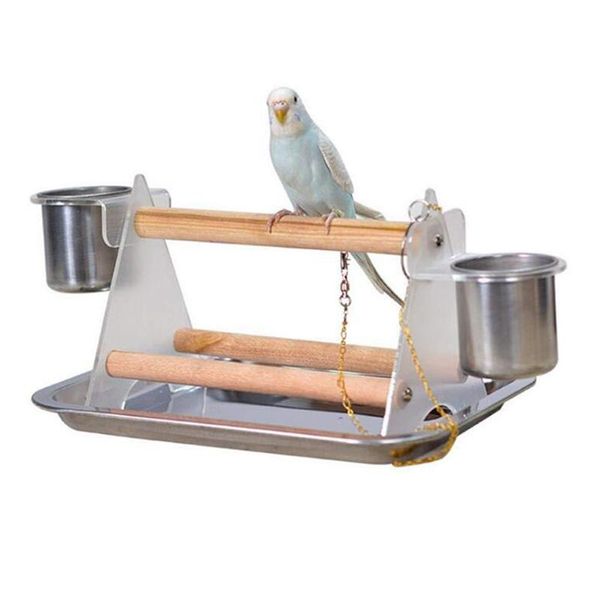 

bird stand parrot perch portable stainless steel training supplies swing play rack other