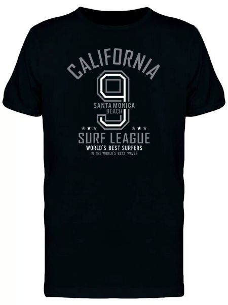 

california surf league men's tee -image by shutterstock, White;black