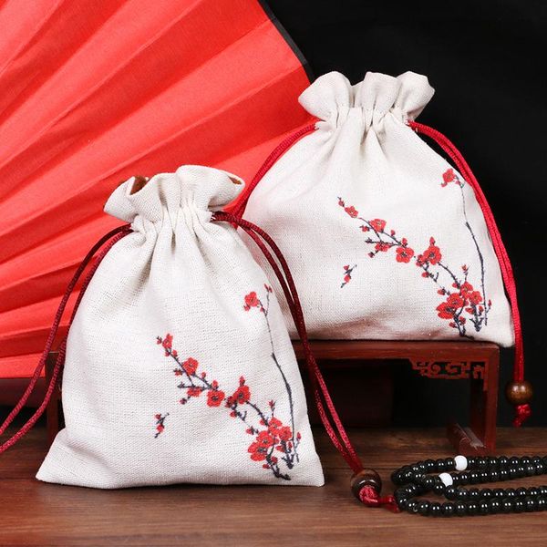 

storage bags ancient style beam bag student dormitory drawstring canvas chinese deskfinishing jewelry stationery