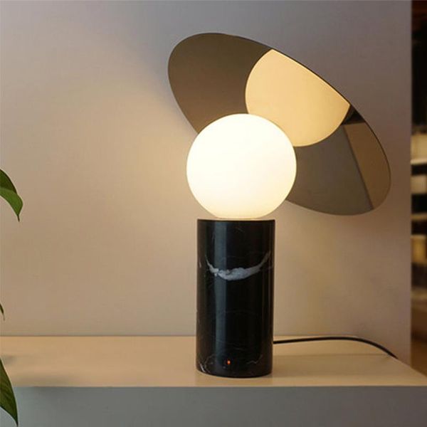 

table lamps modern marble for living room decoration bedroom bedside lights study desk lamp nordic home decor led light fixtures