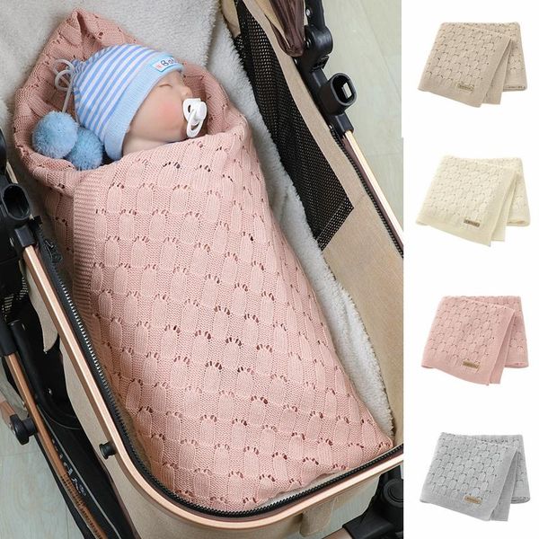 

blankets & swaddling baby blanket born knitted super soft swaddle toddler bedding bedspread sofa basket stroller