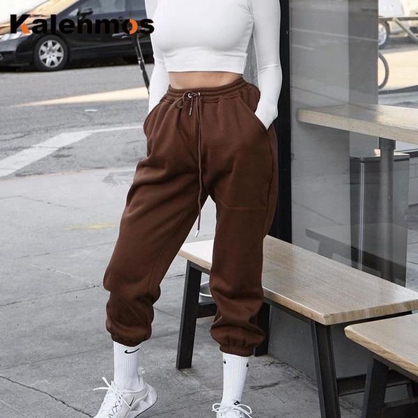 

women's pants & capris high waist black white women elastic hip hop kpop sweatpants casual tracksuit joggers punk sportswear homewear