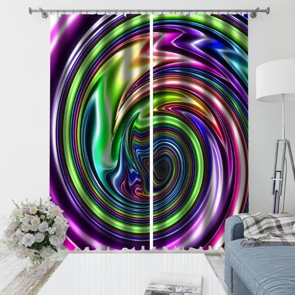 

custom colorful round curtains 3d window for living room bedroom customized size curtain & drapes